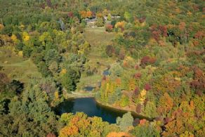 Aerial - Country homes for sale and luxury real estate including horse farms and property in the Caledon and King City areas near Toronto