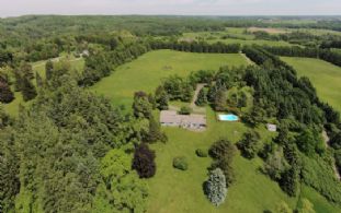 Aerial - Country homes for sale and luxury real estate including horse farms and property in the Caledon and King City areas near Toronto