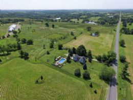 Aerial - Country homes for sale and luxury real estate including horse farms and property in the Caledon and King City areas near Toronto
