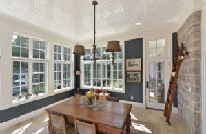 Sun Room with heated floors opens onto deck - Country homes for sale and luxury real estate including horse farms and property in the Caledon and King City areas near Toronto