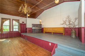 Meeting Hall Stage - Country homes for sale and luxury real estate including horse farms and property in the Caledon and King City areas near Toronto