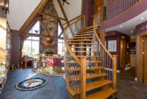 Stairways in Living Room Facing West - Country homes for sale and luxury real estate including horse farms and property in the Caledon and King City areas near Toronto