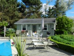 Pool Cabana with Kitchenette & Outdoor Shower - Country homes for sale and luxury real estate including horse farms and property in the Caledon and King City areas near Toronto