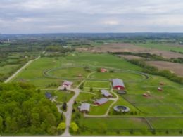 Aerial of Farm - Country homes for sale and luxury real estate including horse farms and property in the Caledon and King City areas near Toronto