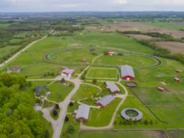 Aerial of Farm - Country homes for sale and luxury real estate including horse farms and property in the Caledon and King City areas near Toronto