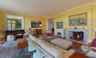 Living Room with Marble Fireplace - Country homes for sale and luxury real estate including horse farms and property in the Caledon and King City areas near Toronto