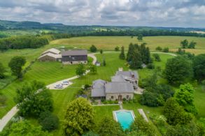 Aerial - Country homes for sale and luxury real estate including horse farms and property in the Caledon and King City areas near Toronto