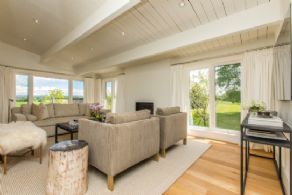 Living Room with Gas Fireplace - Country homes for sale and luxury real estate including horse farms and property in the Caledon and King City areas near Toronto