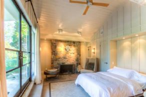 Guest House Fireplace - Country homes for sale and luxury real estate including horse farms and property in the Caledon and King City areas near Toronto