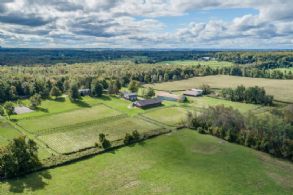 Aerial - Country homes for sale and luxury real estate including horse farms and property in the Caledon and King City areas near Toronto