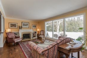 Living Room with Fireplace - Country homes for sale and luxury real estate including horse farms and property in the Caledon and King City areas near Toronto