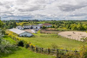 Aerial View of Stable - Country homes for sale and luxury real estate including horse farms and property in the Caledon and King City areas near Toronto