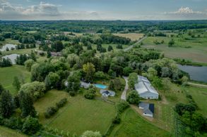Aerial - Country homes for sale and luxury real estate including horse farms and property in the Caledon and King City areas near Toronto