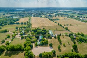 Aerial - Country homes for sale and luxury real estate including horse farms and property in the Caledon and King City areas near Toronto