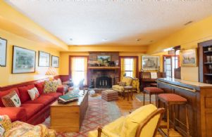 Family Room with Fireplace and Bar - Country homes for sale and luxury real estate including horse farms and property in the Caledon and King City areas near Toronto