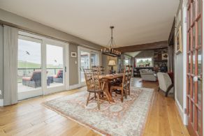 Dining room with walk-out to deck - Country homes for sale and luxury real estate including horse farms and property in the Caledon and King City areas near Toronto