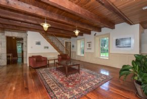 Living Room with Cherry Wood Floors - Country homes for sale and luxury real estate including horse farms and property in the Caledon and King City areas near Toronto