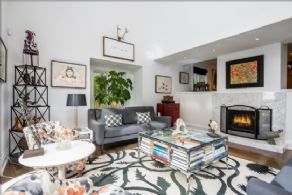 Living Room with Fireplace - Country homes for sale and luxury real estate including horse farms and property in the Caledon and King City areas near Toronto