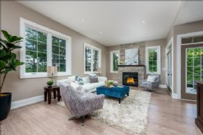 Family room - Country homes for sale and luxury real estate including horse farms and property in the Caledon and King City areas near Toronto