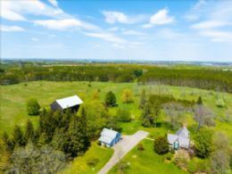 Aerial - Country homes for sale and luxury real estate including horse farms and property in the Caledon and King City areas near Toronto