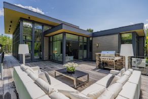 Deck off of the Kitchen - Country homes for sale and luxury real estate including horse farms and property in the Caledon and King City areas near Toronto