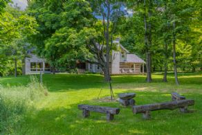 Firepit with sunset views - Country homes for sale and luxury real estate including horse farms and property in the Caledon and King City areas near Toronto