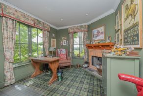 Office with Fireplace - Country homes for sale and luxury real estate including horse farms and property in the Caledon and King City areas near Toronto