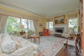 Living Room with Fireplace - Country homes for sale and luxury real estate including horse farms and property in the Caledon and King City areas near Toronto