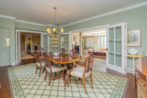 Dining Room Overlooking Sun Room - Country homes for sale and luxury real estate including horse farms and property in the Caledon and King City areas near Toronto