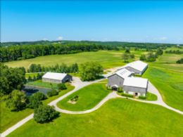 Aerial Looking East Toward King City - Country homes for sale and luxury real estate including horse farms and property in the Caledon and King City areas near Toronto