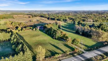 Aerial - Country homes for sale and luxury real estate including horse farms and property in the Caledon and King City areas near Toronto