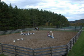 Riding Ring and Tennis Court - Country homes for sale and luxury real estate including horse farms and property in the Caledon and King City areas near Toronto