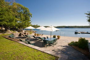 Granite Patio at Waterside  - Country homes for sale and luxury real estate including horse farms and property in the Caledon and King City areas near Toronto